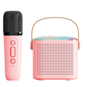 Portable Wireless Bluetooth Speaker With Karaoke Microphone