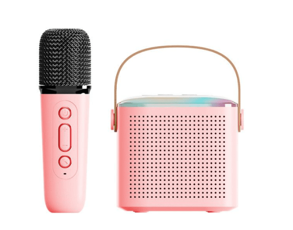 Portable Wireless Bluetooth Speaker With Karaoke Microphone